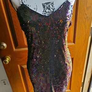 Multi color sequin dress. Beautiful. Stretchy.